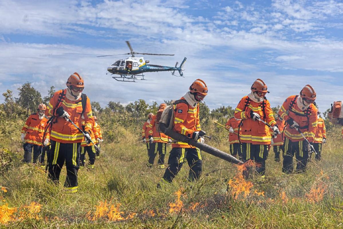 Bombeiros atuam contra cinco focos de incêndio em zonas rurais de MT
