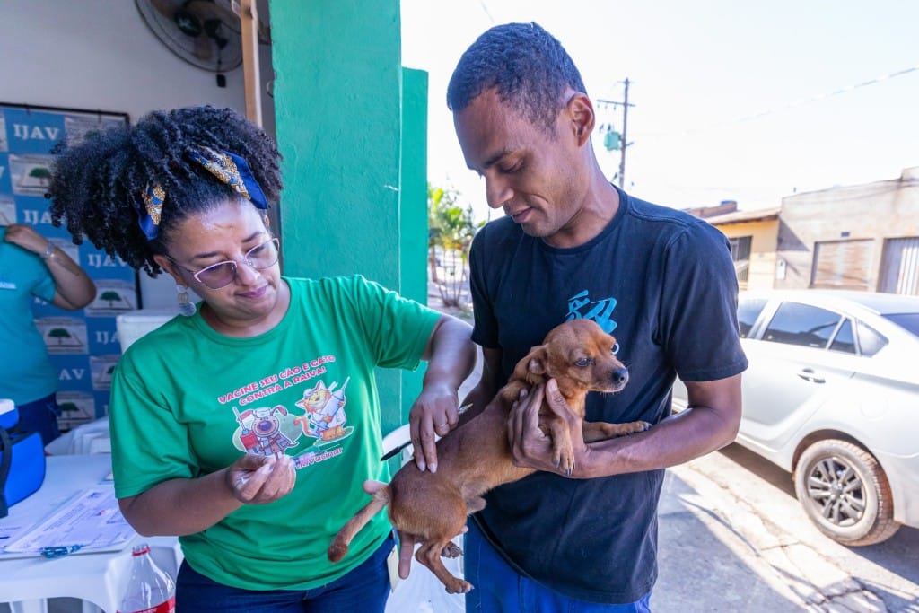 Vacinação antirrábica gratuita para cães e gatos em dois bairros de Cuiabá