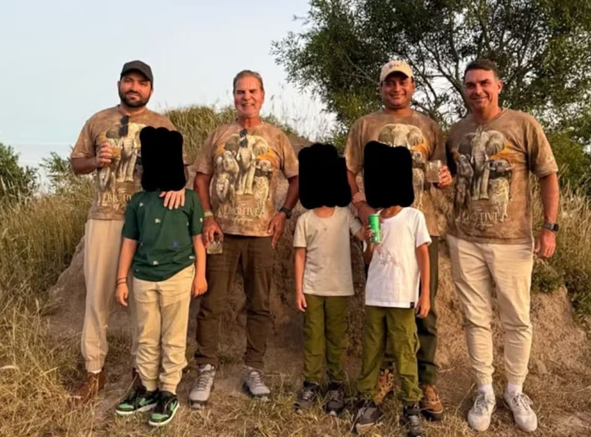 Foto de Flávio Bolsonaro em safári revela ligação com investigados no INSS